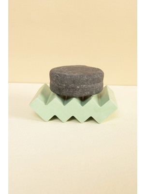 Özbience Yeşil Zikzak Dekoratif Beton Sabunluk, Şık ve Modern Tasarım