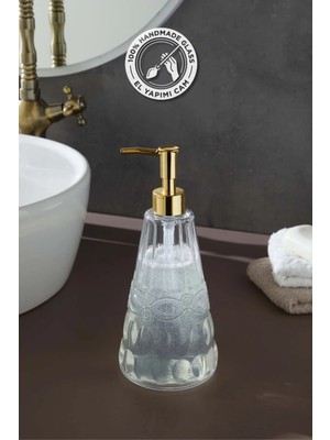 Özbience El Yapımı Cam Sıvı Sabunluk, Şık ve Zarif Tasarım
