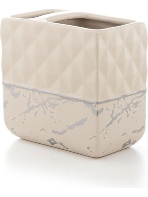 Özbience Şık Bej Diş Fırçalık, Modern ve Kullanışlı Tasarım