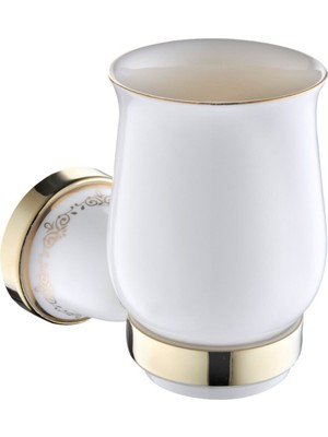 Özbience Altın Renkli Diş Fırçalık, Şık ve Modern Tasarım, Hijyenik Saklama Çözümü