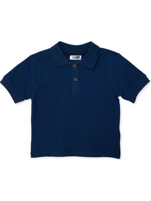 Hellobaby Erkek Bebek Tişört Düğmeli Polo Yaka Kısa Kol