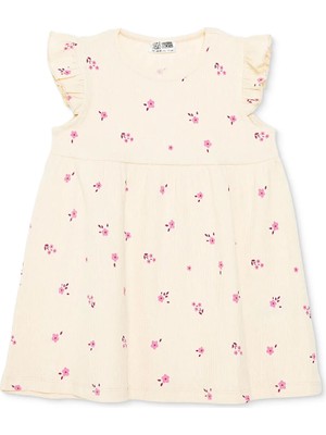 Hellobaby Kız Bebek Elbise Çiçek Baskılı Bisiklet Yaka Atlet