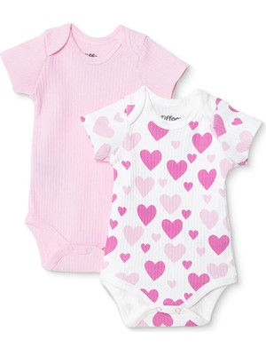 Tiffany Kız Bebek Body Çıtçıtlı Zarf Yaka Uzun Kol