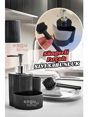 Özbience Pratik ve Şık Tezgah Üstü Mutfak Banyo Sıvı Sabunluk Seti