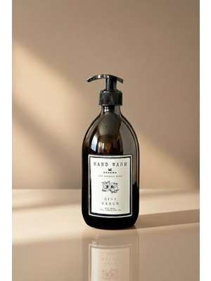 Özbience Modern Amber Cam 500 ml Sıvı Sabun Şişesi, Şık ve Kullanışlı Tasarım