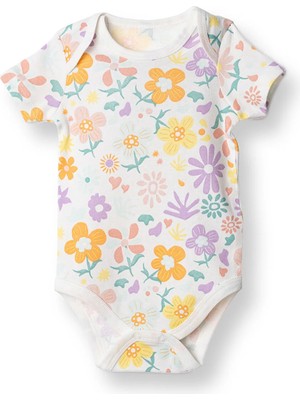 Hellobaby Kız Bebek Body Bisiklet Yaka Kısa Kol