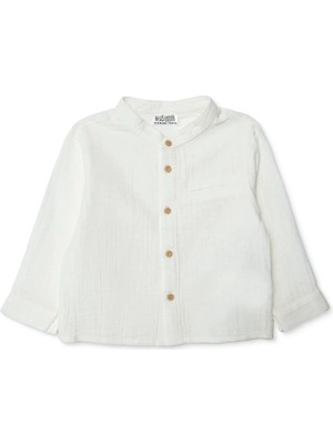 Hellobaby Erkek Bebek Gömlek Düğmeli Hakim Yaka Uzun Kol