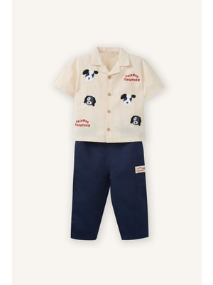 DeFacto Hayvan Desenli Pamuklu 2'li Takım Erkek Bebek H0480A526SM