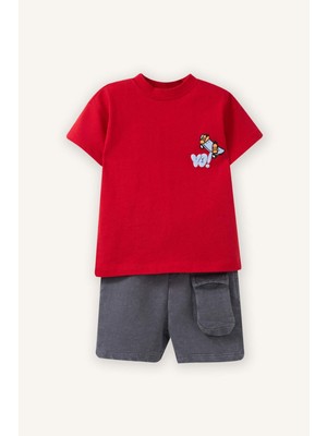 DeFacto Kaykay Baskılı 2li Takım Erkek BEBEK G9951A526SM