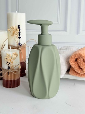 Özbience Yeşil Porselen Sıvı Sabunluk, Şık ve Dayanıklı Tasarım