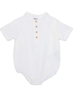 Hellobaby Erkek Bebek Gömlek Body Çıtçıtlı Hakim Yaka Kısa Kol