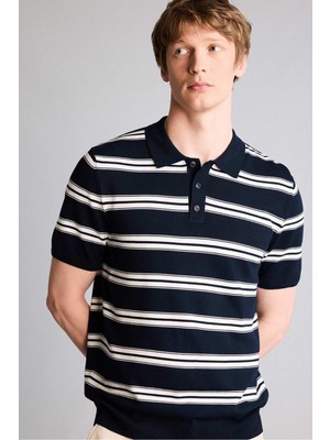 DeFacto Standart Fit Polo Yaka Çizgili Kısa Kollu Polo Tişört G3292AX26SP