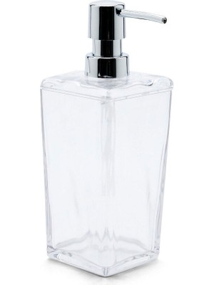 Özbience Şeffaf ve Krom Detaylı Sıvı Sabunluk, Şık ve Modern Tasarım