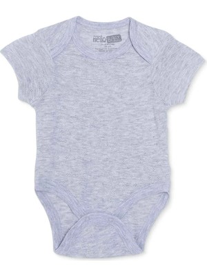 Hellobaby Erkek Bebek Jakarlı Body Çıtçıtlı Zarf Yaka Atlet