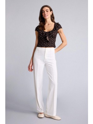 DeFacto Wide Leg Normal Bel Düz Paça Pantolon H1921AX26SM