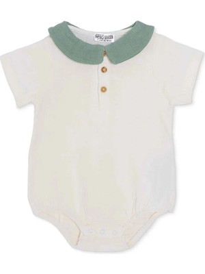Hellobaby Erkek Bebek Gömlek Body Çıtçıtlı Bisiklet Yaka Kısa Kol