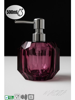 Özbience Elmas Desenli 500ML Sıvı Sabunluk, Şık ve Kullanışlı Tasarım