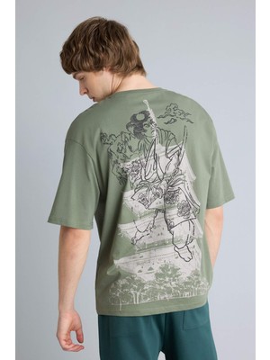 DeFacto Boxy Fit Baskılı Kısa Kollu Tişört H2474AX26SP