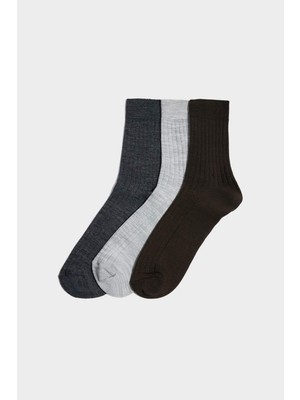 DeFacto Erkek 3'lü Yün Kışlık Çorap H1530AXNS