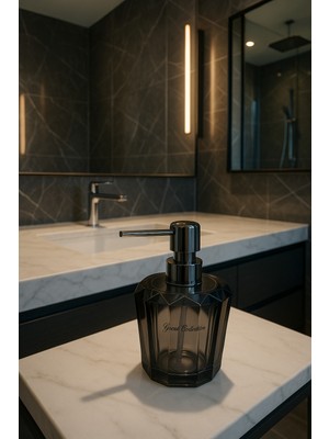 Özbience Elmas Desenli Şeffaf Akrilik Sıvı Sabunluk 210 ml