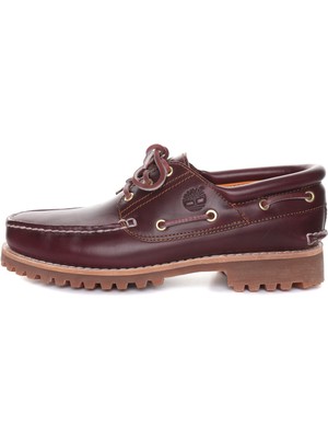 Timberland Authentics 3 Eye Classic Erkek Spor Ayakkabı Bordo 45 Numaralı Konforlu Tasarım