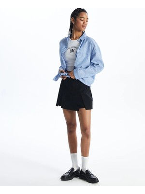 Lc Waikiki Yeni Sezon Kadın Beli Fermuarlı Düz Şortlu Etek