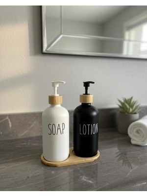 Özbience Standlı 2'li Sıvı Sabunluk Seti, Şık ve Pratik Tasarım
