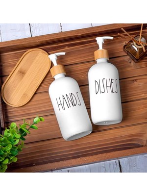 Özbience 2'li Beyaz Sıvı Sabunluk Seti, 500 Ml, Şık ve Pratik Tasarım