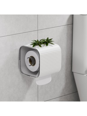 Özbience Sahra Banyo Wc Kağıt Rulo ve Peçete Askılığı Beyaz