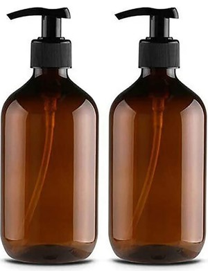 Özbience 10'lu Amber Cam Görünümlü Sıvı Sabun Bulaşık Deterjanı Şişesi 500ML