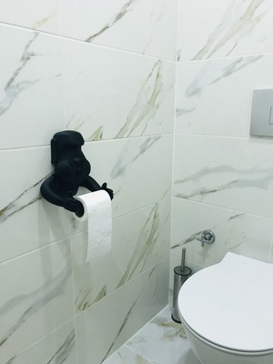 Özbience Modern 3D Moai Tuvalet Kağıdı Tutucu, Şık ve Pratik Tasarım