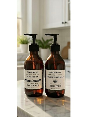 Özbience Cam Sıvı Sabunluk, 500ML, Pratik ve Şık Tasarım