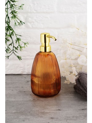 Özbience Kareli Cam Sıvı Sabunluk, Şık ve Dayanıklı Tasarım