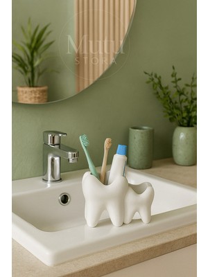 Özbience Pratik Diş Fırçası ve Macunu Tutucu Organizer Kutu Seti