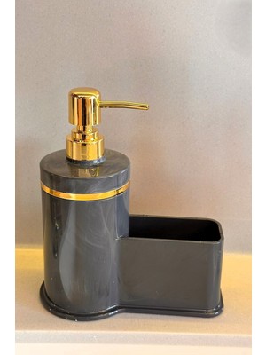 Özbience Şık Altın Rengi Detaylı Süngerlikli Sıvı Sabunluk, Yerli Üretim