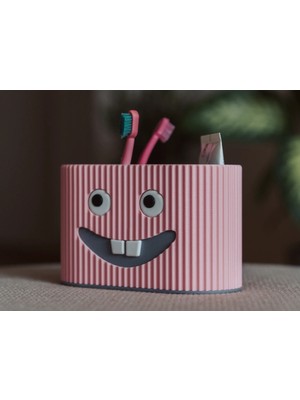 Özbience Yüz Şekilli Diş Fırçalık Tutucu Stand, Pratik ve Şık Tasarım