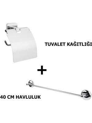 Özbience Şık ve Kullanışlı Banyo ve Tuvalet Kağıtlığı Havluluk Seti