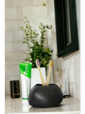Özbience Siyah Renk Diş Fırçası Kabı ve Fırçalık, Pratik ve Şık Tasarım