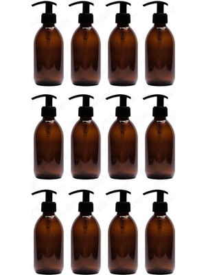 Özbience 250ML Kahverengi Cam Şişe Seti, Sıvı Sabun ve Kolonya Için Uygun