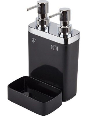 Özbience Primanova Viva 2'li Mutfak Süngerlikli Sıvı Sabunluk Siyah