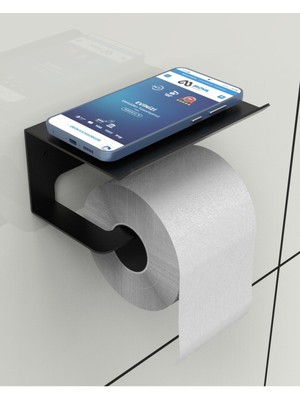 Özbience Telefon ve Kağıt Tutucu, Şık ve Fonksiyonel Banyo Aksesuarı