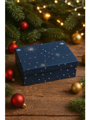 Gıpta 16×23×8 cm Astroloji Cosmic Temalı Dikdörtgen Lüks Yılbaşı Hediyelik Karton Kutu