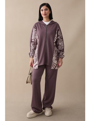 inStyle Garnili Şal Desen Gül Kurusu Ikili Oyşo Takım