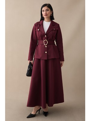 inStyle Klasik Scuba Ikili Bordo Takım