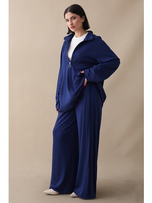 inStyle Kapalı Yırtmaç Detay Lacivert Oyşo Takım