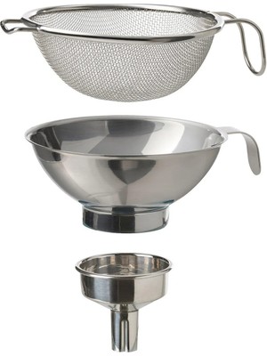 Ikea Korken Süzgeç-Huni Seti Paslanmaz Çelik 3 Parça 10561712