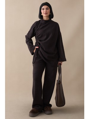 inStyle Yandan Büzgülü Acı Kahve Selanik Takım