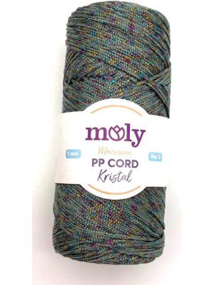 Angel Çanta Aksesuar Moly Yarn 200 gr Simli Polyester Makrome NO:500
