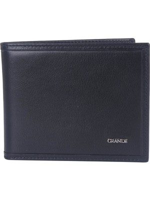 Grande Hakiki Deri Erkek Cüzdan Siyah 1711