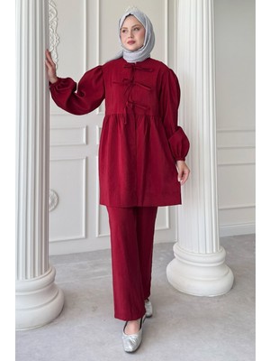 inStyle Düğümlü Salaş Kırmızı Takım